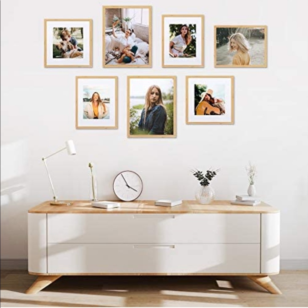 11x14 or mat 8x10 Wood Photo Frames 5-pack